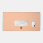 Eenvoudig roze kleurenmonogram Initialen Bureaumat (Keyboard & Muis)
