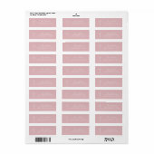 Eenvoudig Roze Kruis Script Doop Retouradres Etiket (Full Sheet)