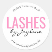 Eenvoudig roze label (Voorkant)