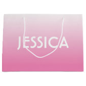 Eenvoudig roze, langzaam uitbreidbaar verloop en n groot cadeauzakje (Voorkant)