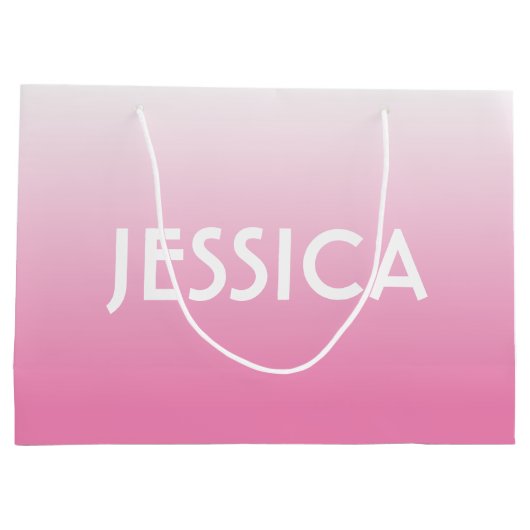 Eenvoudig roze, langzaam uitbreidbaar verloop en n groot cadeauzakje (Achterkant)