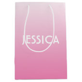 Eenvoudig roze, langzaam uitbreidbaar verloop en n medium cadeauzakje (Voorkant)