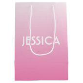 Eenvoudig roze, langzaam uitbreidbaar verloop en n medium cadeauzakje (Achterkant)