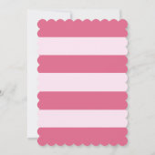 Eenvoudig roze meisje 1e verjaardag uitnodiging (Achterkant)