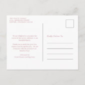 Eenvoudig roze meisje Fotocollage geboorte Aankondigingskaart (Achterkant)