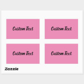 Eenvoudig Roze met Zwart Script Text Sjabloon Rechthoekige Sticker (Vel)