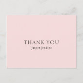 Eenvoudig Roze Minimal Modern Briefkaart (Voorkant)