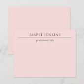 Eenvoudig Roze Minimal Modern Notitiekaartje (Voorkant / Achterkant)