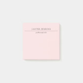 Eenvoudig Roze Minimal Modern Post-it® Notes (Voorkant)