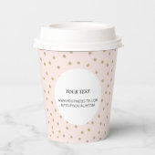 Eenvoudig roze, minimale maatbekertjes voor zakeli papieren bekers (Achterkant)