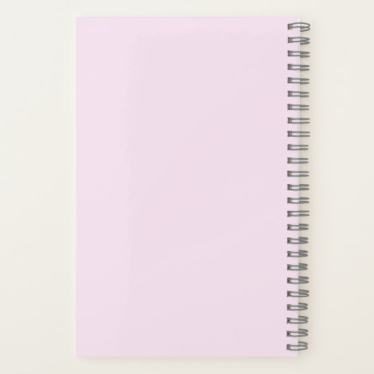 Eenvoudig Roze Minimalistisch Aangepast Logo Merkg Notitieboek (Achterkant)
