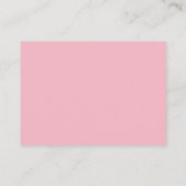 Eenvoudig roze minimalistisch Baby shower Woord va Informatiekaartje (Achterkant)