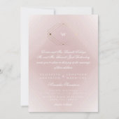 Eenvoudig roze modern monogram script Gold Kaart (Voorkant)