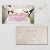 Eenvoudig Roze Modern Photography Visitekaartje (Voorkant / Achterkant)