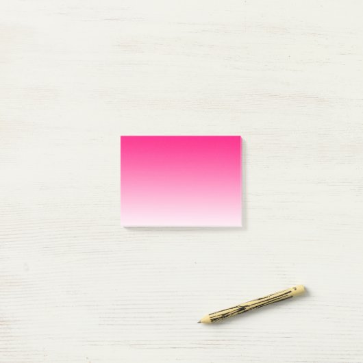 Eenvoudig roze naar wit post-it® notes (Op bureau)