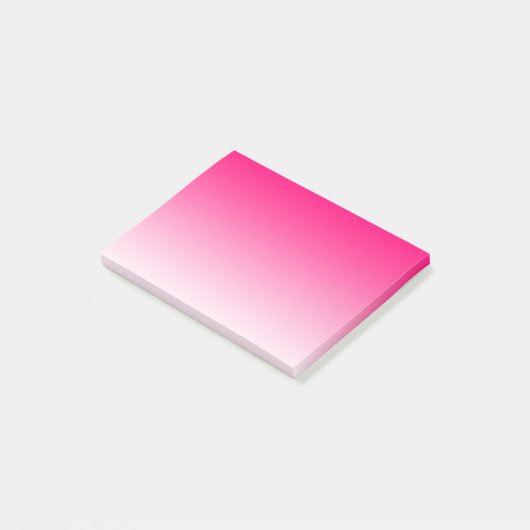 Eenvoudig roze naar wit post-it® notes (Schuin)