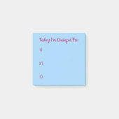 Eenvoudig roze op blauwe breedtegraad post-it® notes (Voorkant)
