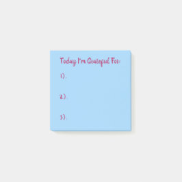Eenvoudig roze op blauwe breedtegraad post-it® notes