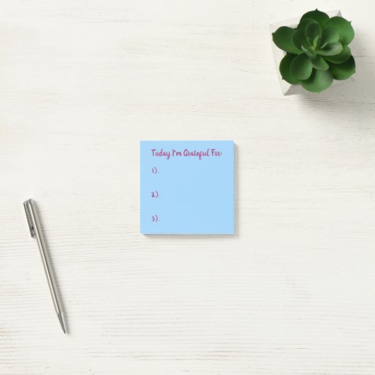 Eenvoudig roze op blauwe breedtegraad post-it® notes (Kantoor)