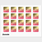 Eenvoudig roze op gouden haren serum labels (Vel)