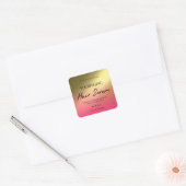 Eenvoudig roze op gouden haren serum labels (Envelop)