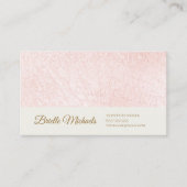 Eenvoudig roze oppervlak met elegant Gold Script Visitekaartje (Voorkant)