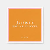 Eenvoudig Roze Oranje, aangepast  Vrijgezellenfees Servet (Voorkant)