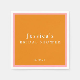 Eenvoudig Roze Oranje, aangepast  Vrijgezellenfees Servet