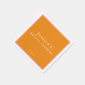 Eenvoudig Roze Oranje, aangepast  Vrijgezellenfees Servet (Hoek)