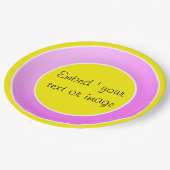 Eenvoudig roze papieren borden papieren bordje (Gekanteld)