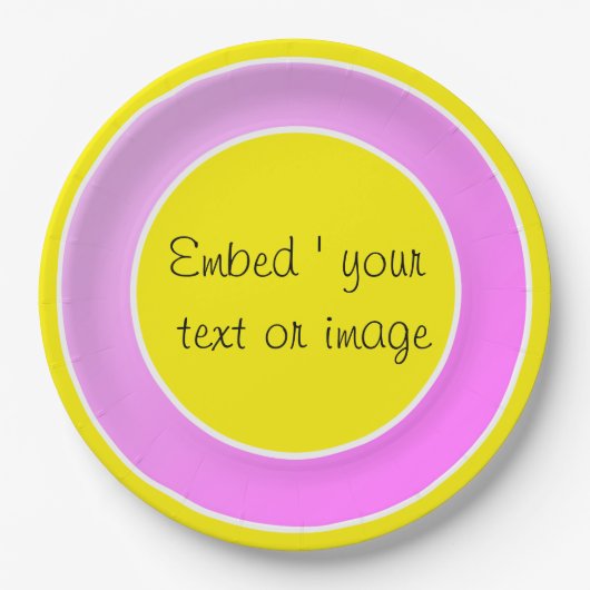 Eenvoudig roze papieren borden papieren bordje (Voorkant)