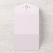 Eenvoudig Roze Peter het Konijn All In One Uitnodiging (Buitenkant)