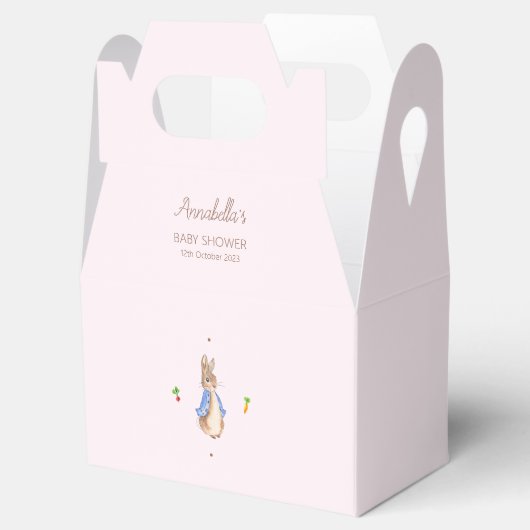 Eenvoudig Roze Peter het Konijn Bedankdoosjes (Geopend)
