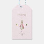 Eenvoudig Roze Peter het Konijn Cadeaulabel (Voorkant)