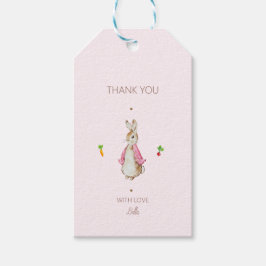 Eenvoudig Roze Peter het Konijn Cadeaulabel