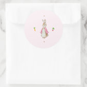 Eenvoudig Roze Peter het Konijn Ronde Sticker (Tas)