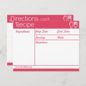 Eenvoudig roze recept zonder lijn briefkaart (Voorkant / Achterkant)