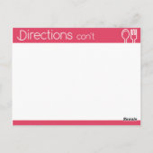 Eenvoudig roze recept zonder lijn briefkaart (Achterkant)