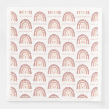 Eenvoudig roze regenboogpatroon Baby shower