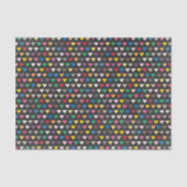 Eenvoudig roze rood Blauw Geel Hart Patroon Tissuepapier (Voorkant)