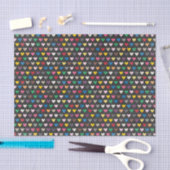 Eenvoudig roze rood Blauw Geel Hart Patroon Tissuepapier (Craft)