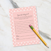 Eenvoudig roze roze rok die het Baby-voedselspel v Kaart