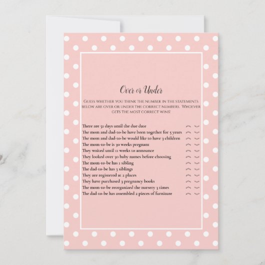 Eenvoudig roze roze roze rok onder schoenenspel kaart (Voorkant)