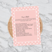 Eenvoudig roze roze roze rok onder schoenenspel kaart