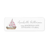 Eenvoudig Roze Scheepvaart Retouradres Etiket (Voorkant)