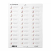 Eenvoudig Roze Scheepvaart Retouradres Etiket (Full Sheet)