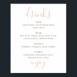 Eenvoudig roze script. Alcohol-drinken trouwbar Poster<br><div class="desc">Het eenvoudige roze drink van de manuscriptbruiloft bar poster. Geschikt voor verjaardag,  verjaardag en elke andere partij. Neem contact met me op als je extra objecten nodig hebt.</div>