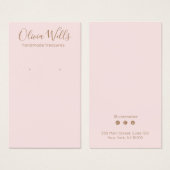 Eenvoudig roze script dat DisplayCard verdient Visitekaartje (Voorkant /achterkant)