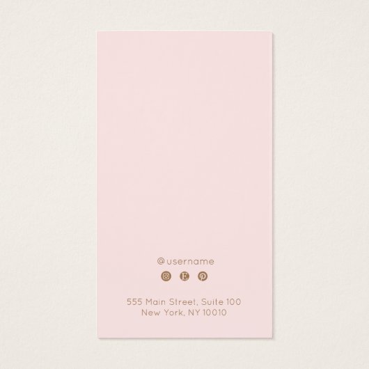 Eenvoudig roze script dat DisplayCard verdient Visitekaartje (Achterkant)