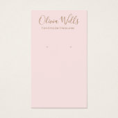 Eenvoudig roze script dat DisplayCard verdient Visitekaartje (Voorkant)